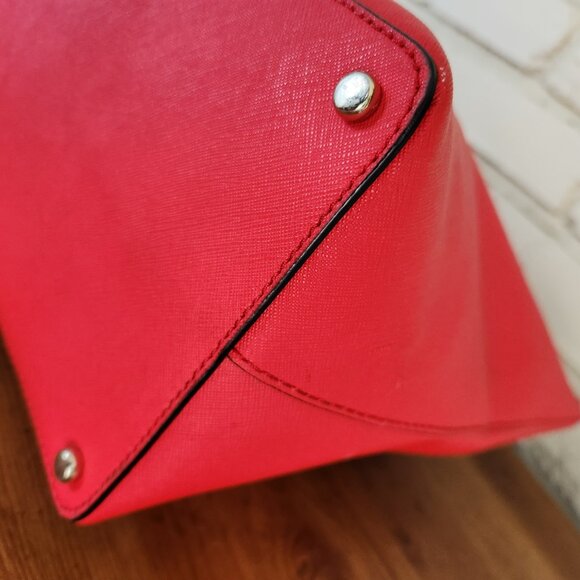 Euc Kate Spade Lucie Cameron Street Rosso Red Shoulder Bag Tote Purse - Picture 8 of 15